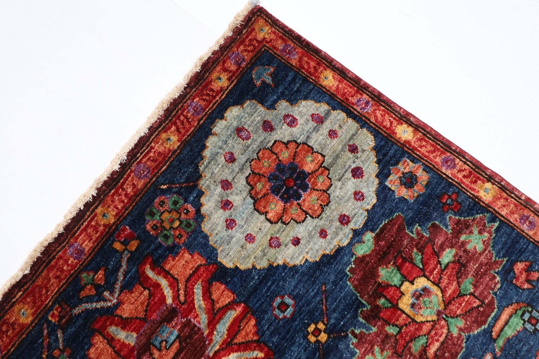 Kazak - 120 x 197 cm (3'11 x 6'6 ft) Handmade Wool Rug - Jerm Rugs - Handmade Afghan Rug - Jerm Rugs