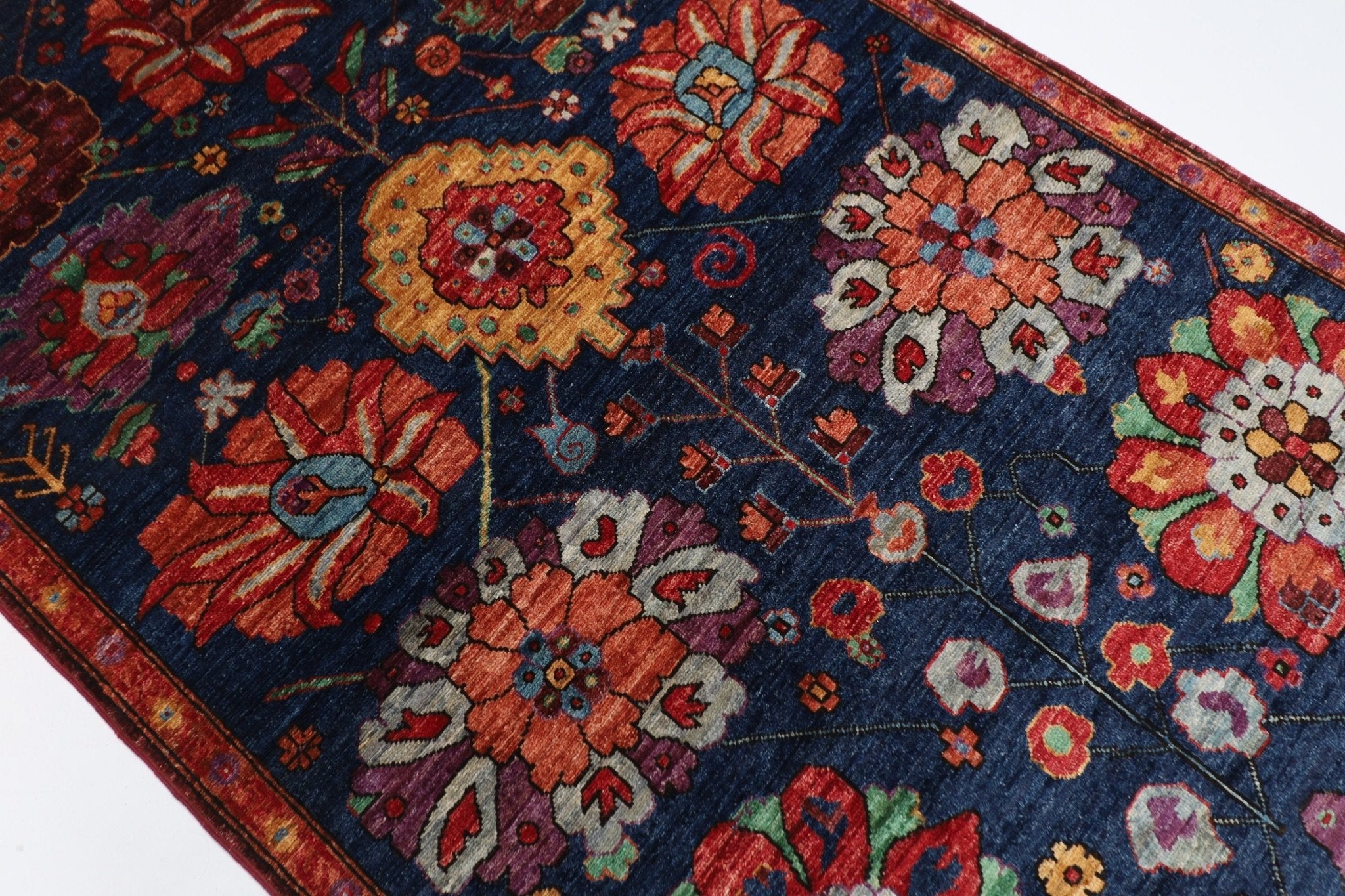 Kazak - 120 x 197 cm (3'11 x 6'6 ft) Handmade Wool Rug - Jerm Rugs - Handmade Afghan Rug - Jerm Rugs