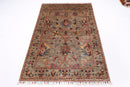 Kazak - 122 x 178 cm (4 x 5.10 ft) Hand Knotted Afghan Wool Rug - Jerm Rugs - Handmade Afghan Rug - Jerm Rugs