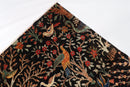 Kazak - 188 x 278 cm (6'2 x 9'2 ft) Black Birds Wool Area Rug - Jerm Rugs - Handmade Afghan Rug - Jerm Rugs