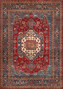 Kazak - 273 x 363 cm (9x12 ft) Red Area Rug - Jerm Rugs - Handmade Afghan Rug - Jerm Rugs