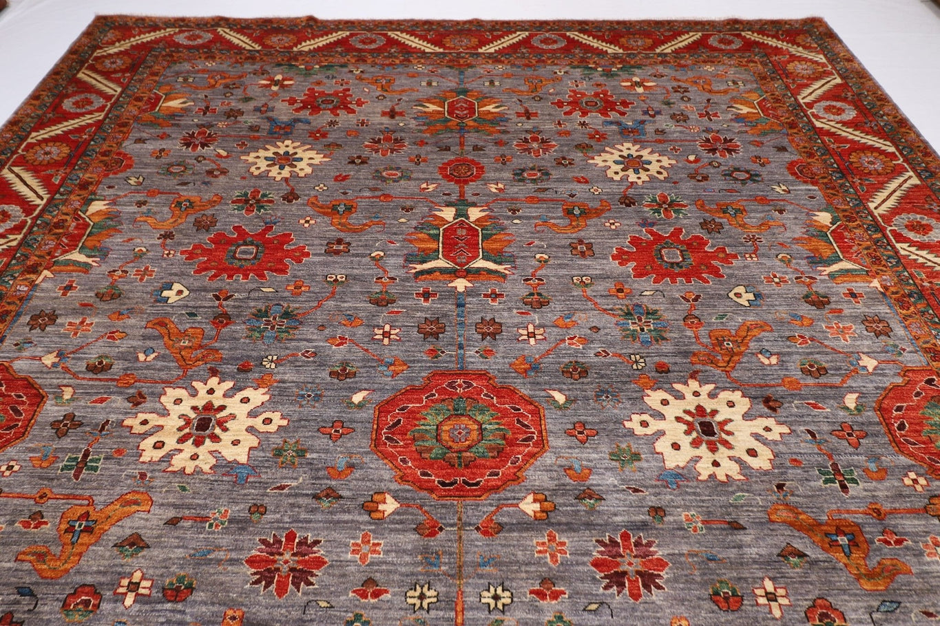 Kazak - 313x423 cm (10.4x13.11 ft) Hand Knotted Afghan Wool Area Rug