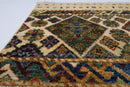 Kazak - 3'2 x 5'4 ft (97 x 162 cm) Handmade Afghan Wool Rug - Jerm Rugs - Handmade Afghan Rug - Jerm Rugs