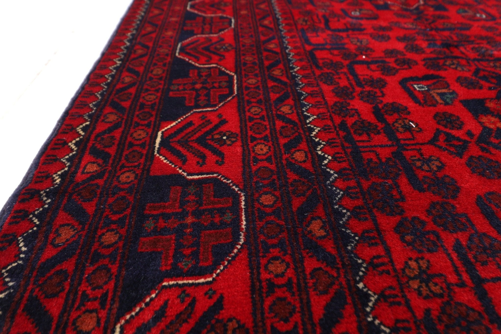 Kazak - 3'3 x 5'4 ft (98 x 162 cm) Handmade Afghan Rug - Jerm Rugs - Handmade Afghan Rug - Jerm Rugs