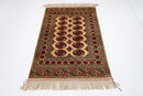 Kazak - 3.5x5.2 ft (103x157 cm) Hand Knotted Afghan Wool Area Rug - Jerm Rugs - Handmade Afghan Rug - Jerm Rugs