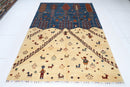 Kazak - 6'11x8'8 ft (180x263 cm) Handmade Area Rug - Jerm Rugs - Handmade Afghan Rug - Jerm Rugs