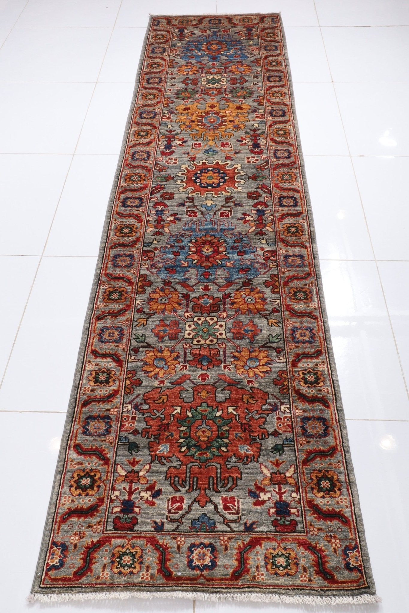 Kazak - 79 x 300 cm (2.8 x 9.11 ft) Hand-Knotted Runner Rug