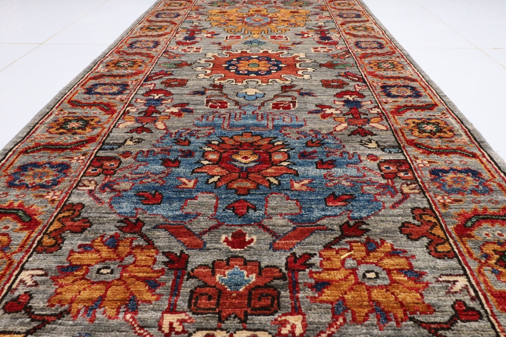 Kazak - 79 x 300 cm (2.8 x 9.11 ft) Hand - Knotted Runner Rug - Jerm Rugs - Jerm Rugs