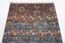 Kazak - 92 x 155 cm (3 x 5.2 ft) Tribal Blue Animal Area Rug - Jerm Rugs - Handmade Afghan Rug - Jerm Rugs