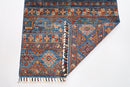 Kazak - 92 x 155 cm (3 x 5.2 ft) Tribal Blue Animal Area Rug - Jerm Rugs - Handmade Afghan Rug - Jerm Rugs