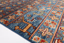 Kazak - 92 x 155 cm (3 x 5.2 ft) Tribal Blue Animal Area Rug - Jerm Rugs - Handmade Afghan Rug - Jerm Rugs