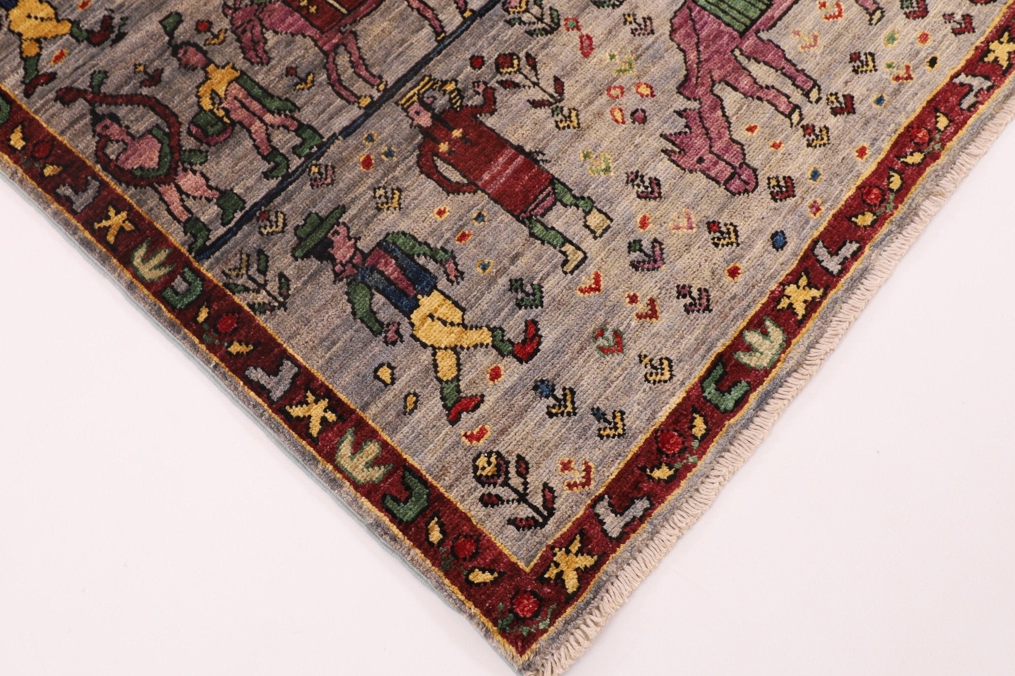 Kazak - 99 x 150 cm (3.3 x 4.11 ft) Handcrafted Area Rug - Jerm Rugs - Handmade Afghan Rug - Jerm Rugs