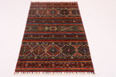 Kazak Area Rug - 106x155 cm (3'6x5 ft.) Hand Knotted Afghan Wool - Jerm Rugs - Handmade Afghan Rug - Jerm Rugs