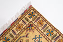 Kazak Area Rug - 3'4" x 4'11" (101 x 149 cm) - Jerm Rugs - Handmade Afghan Rug - Jerm Rugs