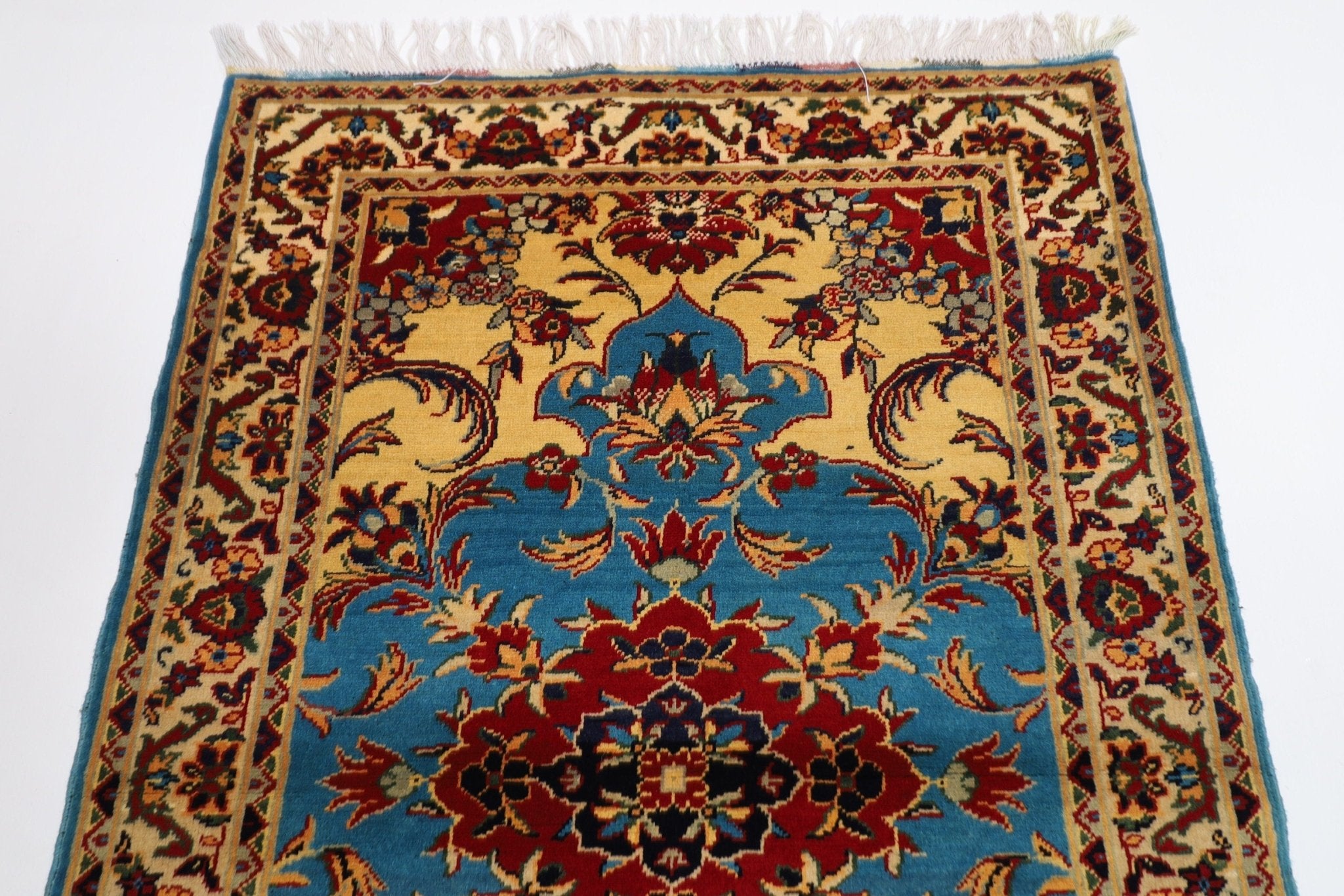 Kazak Area Rug - 3'4 x 4'11 ft (100 x 151 cm) Handmade Afghan Wool Rug - Jerm Rugs - Handmade Afghan Rug - Jerm Rugs