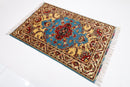 Kazak Area Rug - 3'4 x 4'11 ft (100 x 151 cm) Handmade Afghan Wool Rug - Jerm Rugs - Handmade Afghan Rug - Jerm Rugs