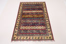 Kazak Area Rug - 3.5 x 5 ft (102 x 152 cm) Soft Wool Hand Knotted - Jerm Rugs - Handmade Afghan Rug - Jerm Rugs