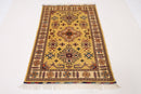 Kazak Area Rug - 3'6 x 5'1 ft (106 x 155 cm) Hand Knotted Wool Rug - Jerm Rugs - Handmade Afghan Rug - Jerm Rugs