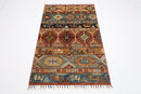 Kazak Area Rug - 3x5 ft (92 x 147 cm) Hand Knotted Afghan Wool Rug - Jerm Rugs - Handmade Afghan Rug - Jerm Rugs