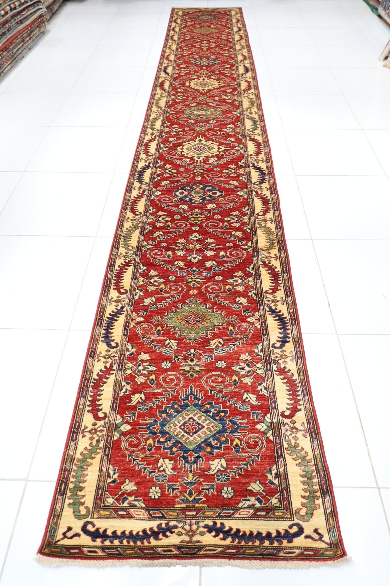 Kazak Long Runner Rug - 96 x 582 cm