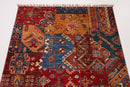 Kazak Patchwork Rug - 3'6x5'5 ft (105x156 cm) - Jerm Rugs - Handmade Afghan Rug - Jerm Rugs