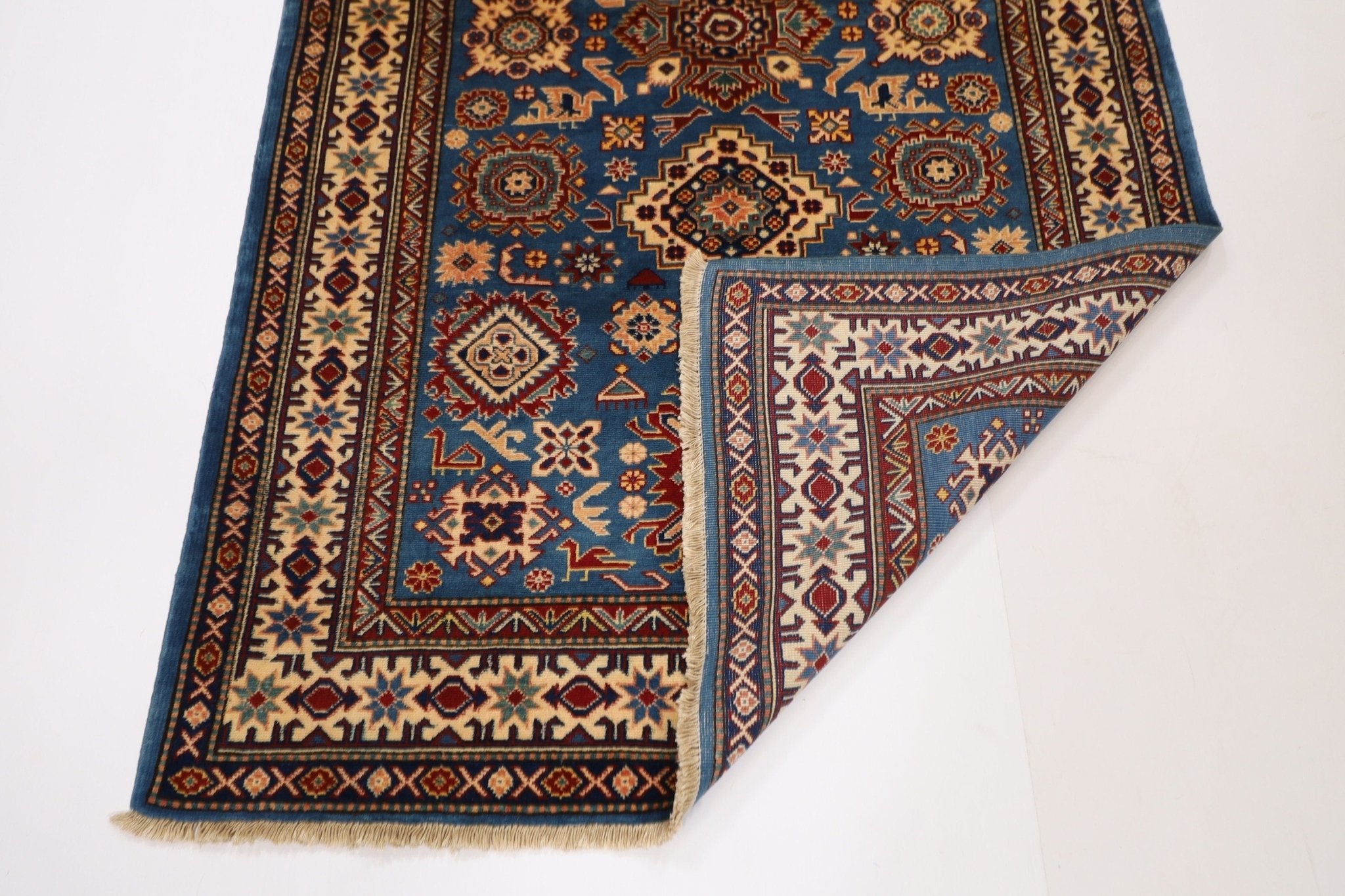 Kazak Rug - 113 x 213 cm (4 x 7 ft) - Jerm Rugs - Handmade Afghan Rug - Jerm Rugs