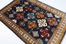 Kazak Rug - 122 x 178 cm (4 x 6 ft) Handcrafted Afghan Area Rug for Living Spaces - Jerm Rugs - Handmade Afghan Rug - Jerm Rugs