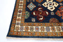 Kazak Rug - 122 x 178 cm (4 x 6 ft) Handcrafted Afghan Area Rug for Living Spaces - Jerm Rugs - Handmade Afghan Rug - Jerm Rugs