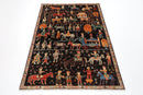 Kazak Rug - 126x180 cm (4'2x5'11 ft) Hand Knotted Afghan Wool - Jerm Rugs - Handmade Afghan Rug - Jerm Rugs