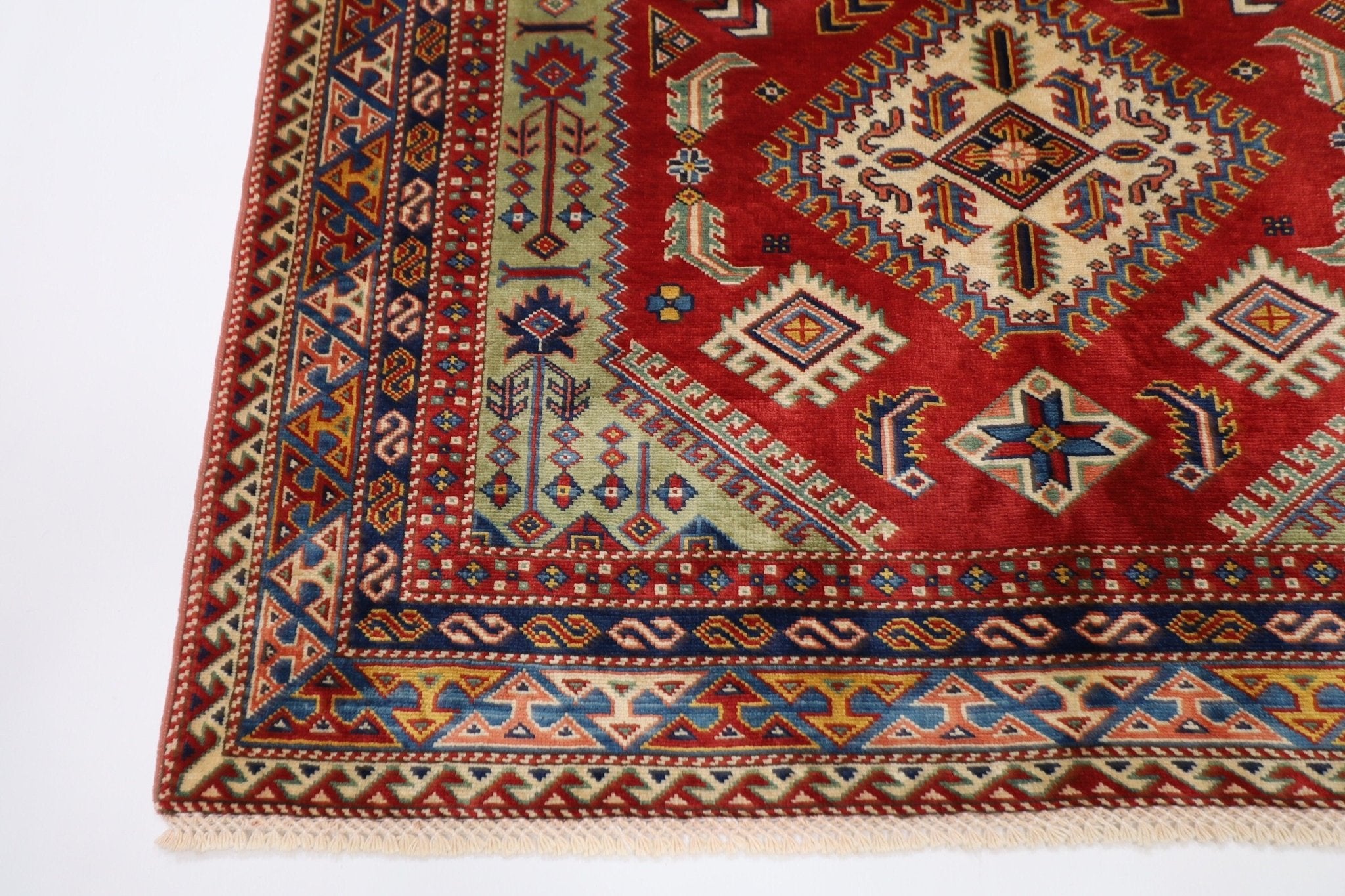 Kazak Rug - 127 x 186 cm (4'2 x 6'2 ft) Handmade Afghan Area Rug