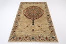 Kazak Rug - 127 x 189 cm (4'3 x 6'3 ft) Handcrafted Afghan Wool - Jerm Rugs - Handmade Afghan Rug - Jerm Rugs