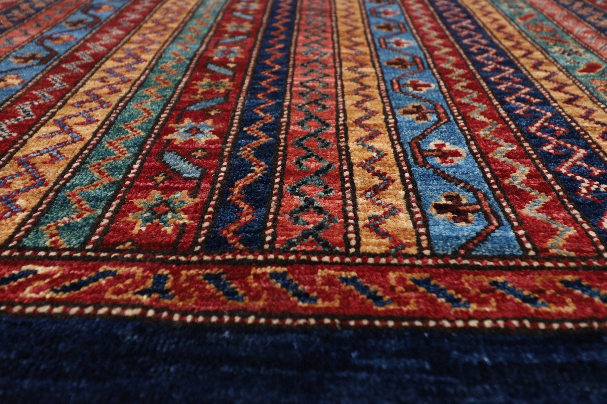 Kazak Rug - 130 x 183 cm (4.4 x 6 ft) Handcrafted Afghan Masterpiece - Jerm Rugs - Handmade Afghan Rug - Jerm Rugs