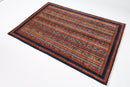 Kazak Rug - 130 x 183 cm (4.4 x 6 ft) Handcrafted Afghan Masterpiece - Jerm Rugs - Handmade Afghan Rug - Jerm Rugs