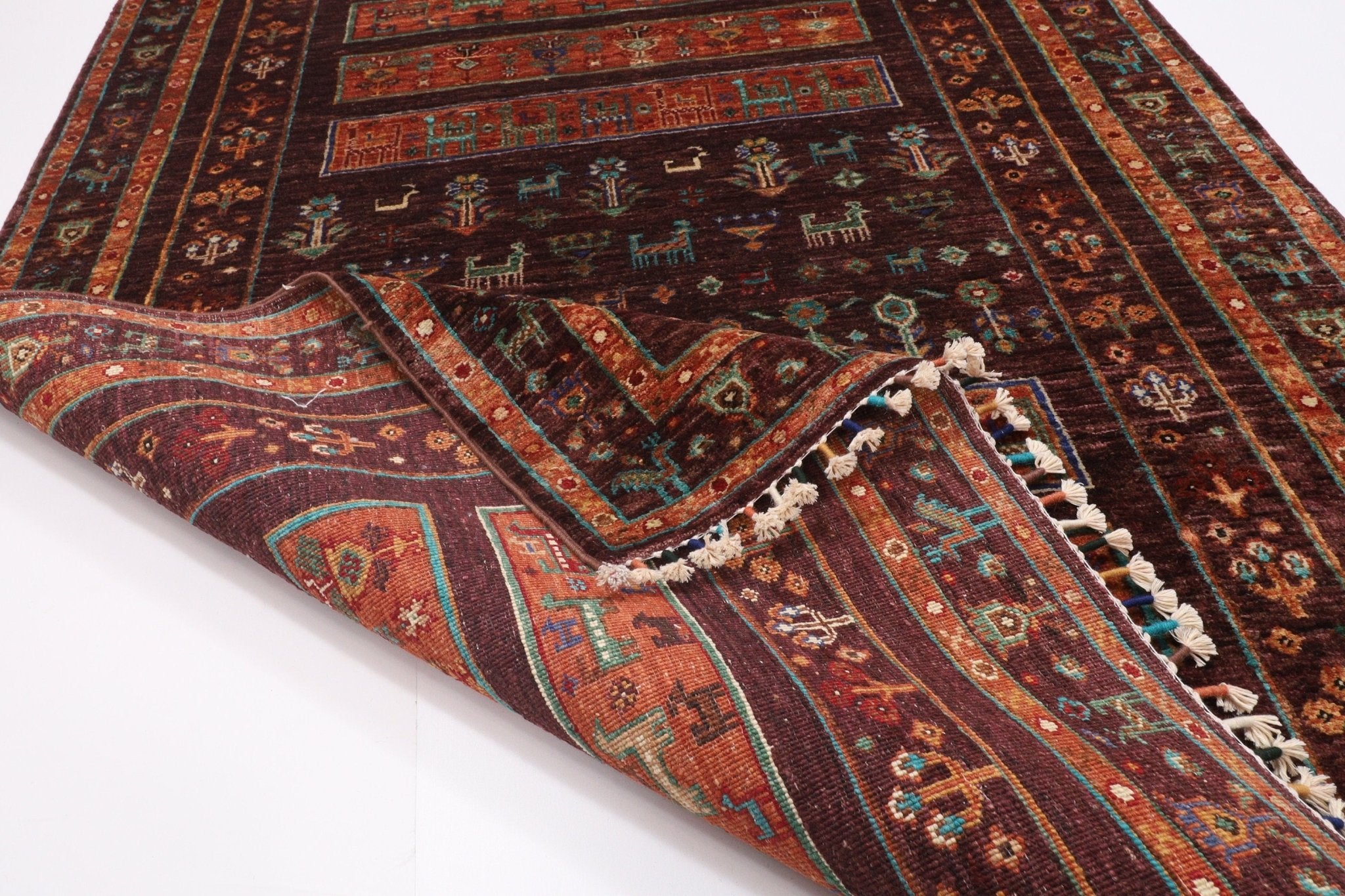 Kazak Rug - 131 x 180 cm, 4.4 x 5.11 ft - Jerm Rugs - Handmade Afghan Rug - Jerm Rugs