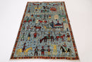 Kazak Rug - 131 x 186 cm (4.4 x 6.1 ft) - Jerm Rugs - Handmade Afghan Rug - Jerm Rugs