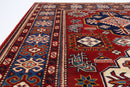 Kazak Rug - 4'2 x 5'8 ft (127 x 173 cm) Handmade Afghan Wool Area Rug - Jerm Rugs - Handmade Afghan Rug - Jerm Rugs