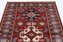 Kazak Rug - 4'2 x 5'8 ft (127 x 173 cm) Handmade Afghan Wool Area Rug - Jerm Rugs - Handmade Afghan Rug - Jerm Rugs