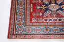 Kazak Rug - 4x6 ft (129 x 177 cm) Hand Knotted Afghan Wool Area Rug - Jerm Rugs - Handmade Afghan Rug - Jerm Rugs