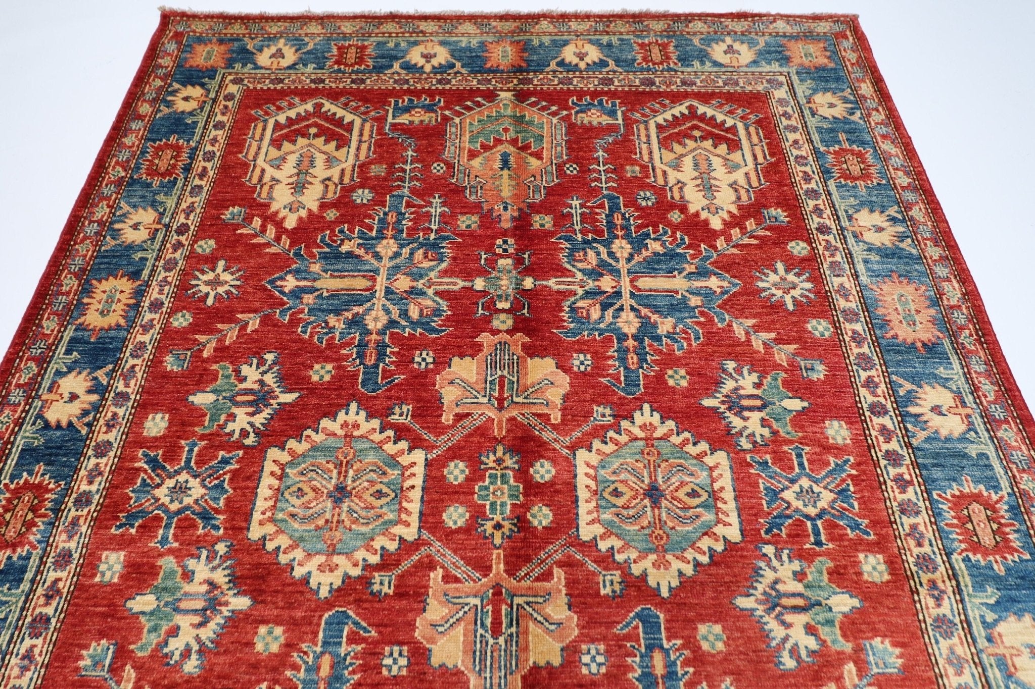 Kazak Tribal Area Rug - 144 x 220 cm - Jerm Rugs - Handmade Afghan Rug - Jerm Rugs