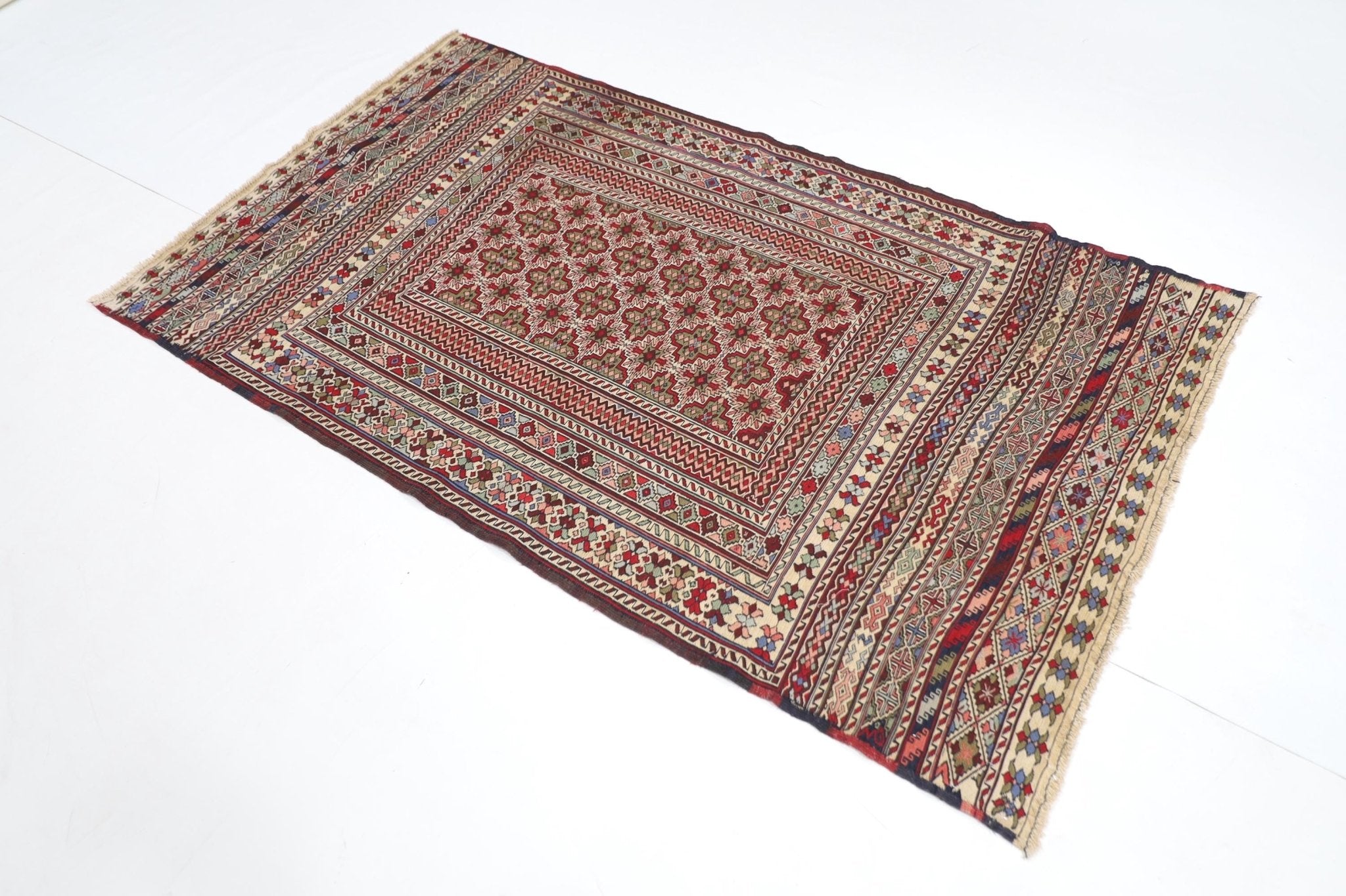 Kilim - 114x192 cm (3.9x6.4 ft) Handwoven Afghan Wool Rug