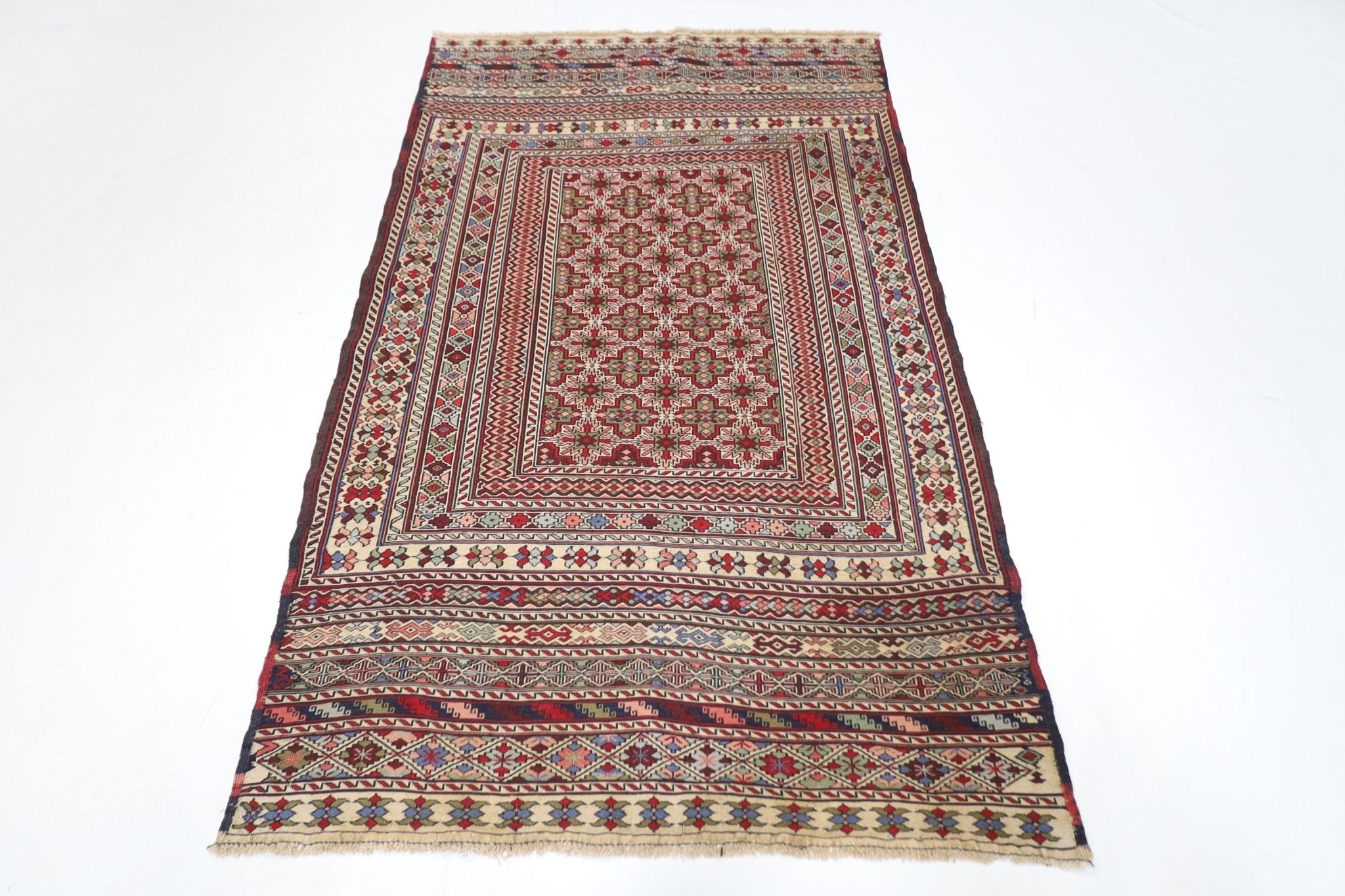 Kilim - 114x192 cm (3.9x6.4 ft) Handwoven Afghan Wool Rug