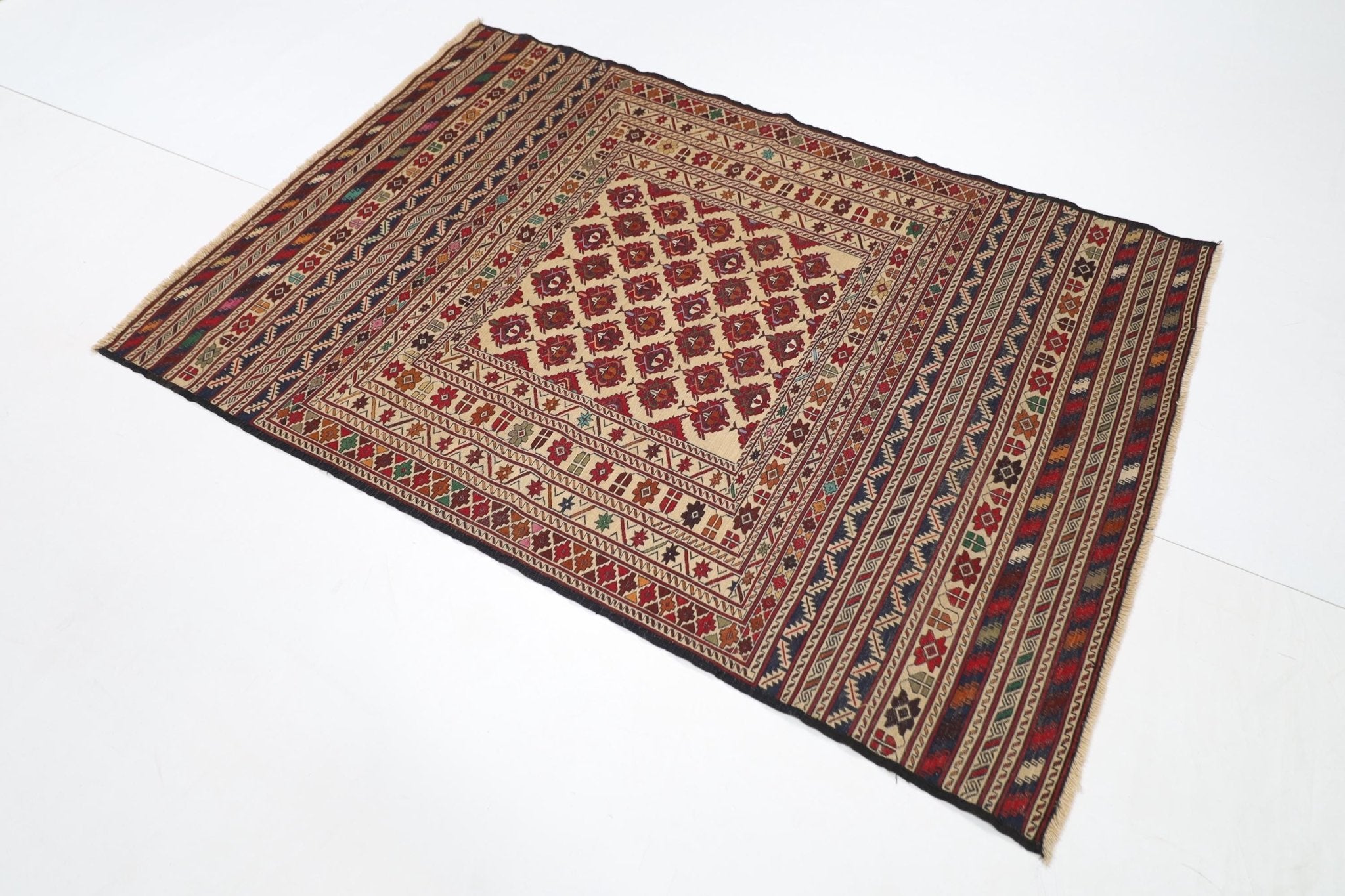 Kilim - 128 x 186 cm (4.3 x 6.2 ft) Handmade Afghan Wool Rug