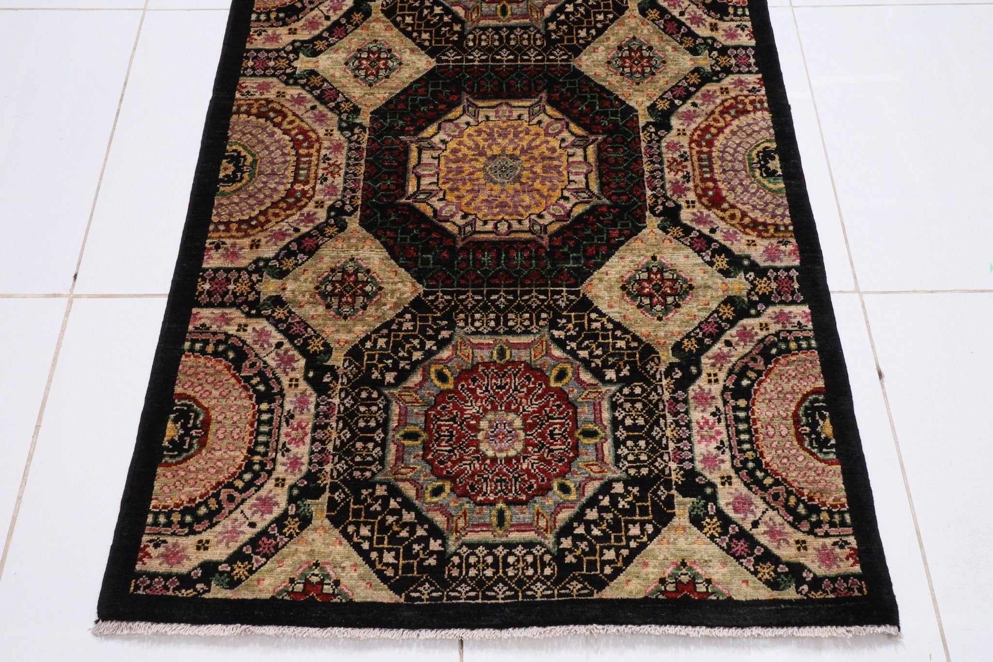 Mamluk Runner Rug - 100 x 289 cm, 3.4 x 9.6 ft - Jerm Rugs - Jerm Rugs