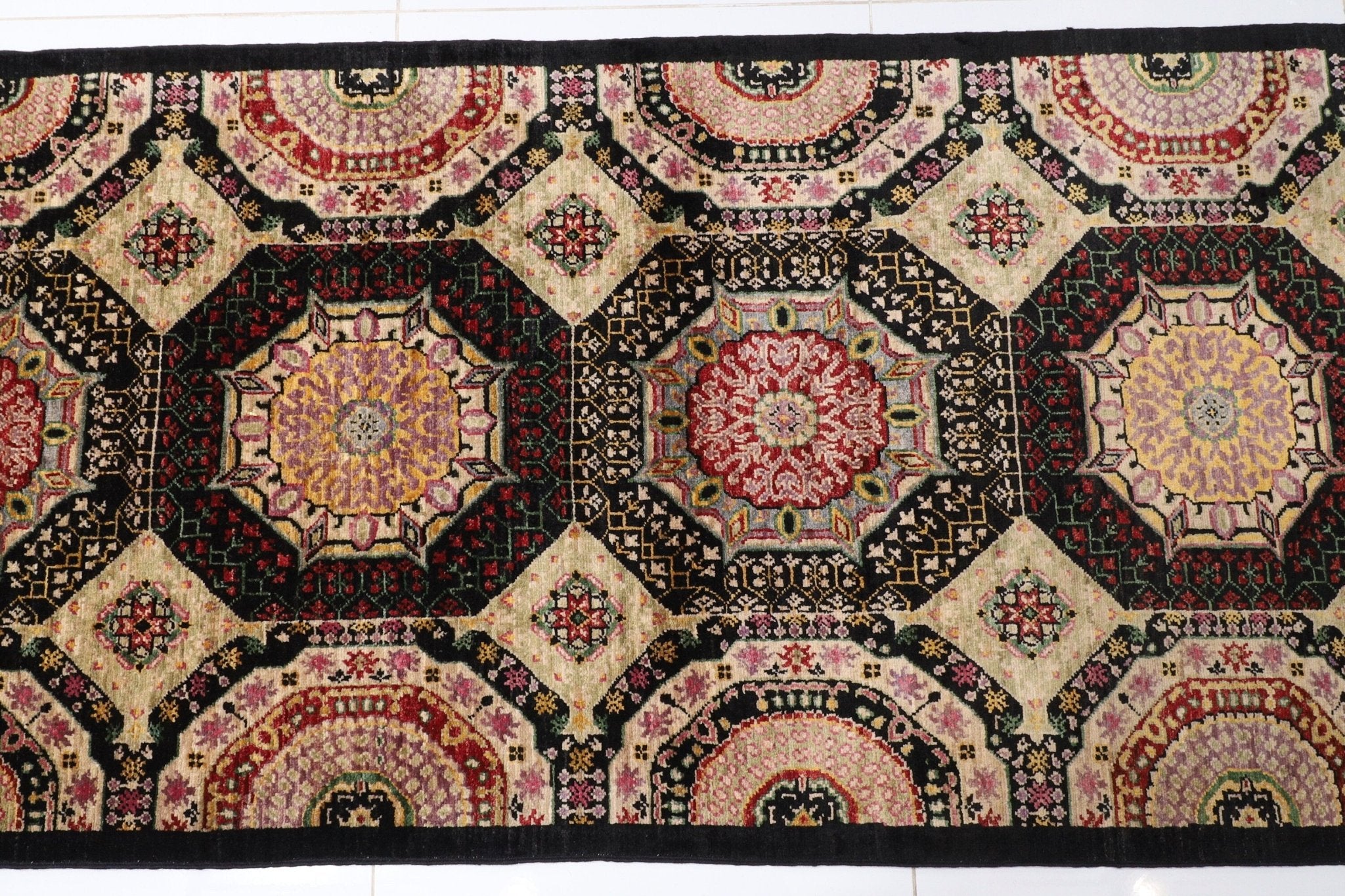 Mamluk Runner Rug - 100 x 289 cm, 3.4 x 9.6 ft - Jerm Rugs - Jerm Rugs