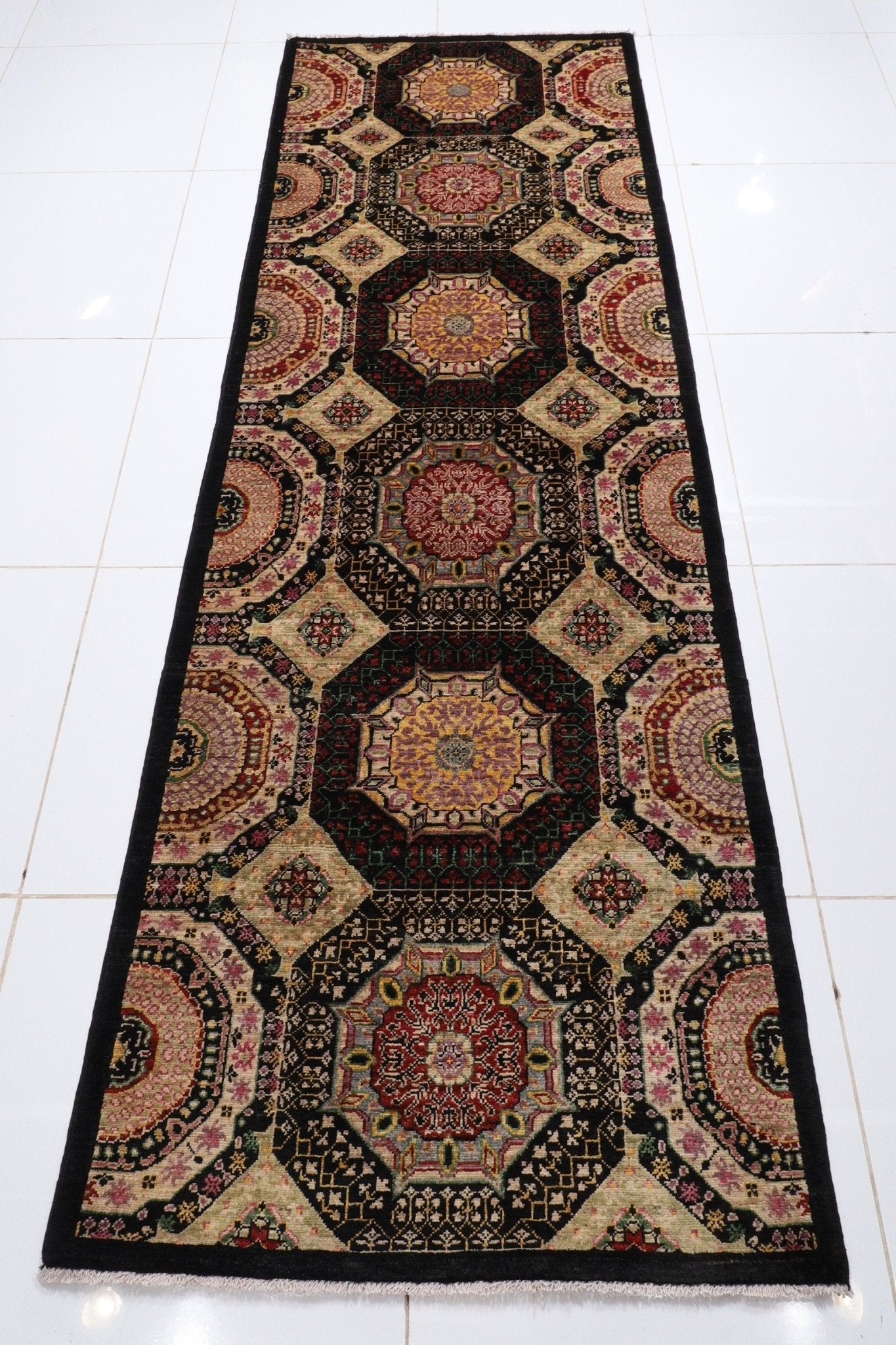 Mamluk Runner Rug - 100 x 289 cm, 3.4 x 9.6 ft