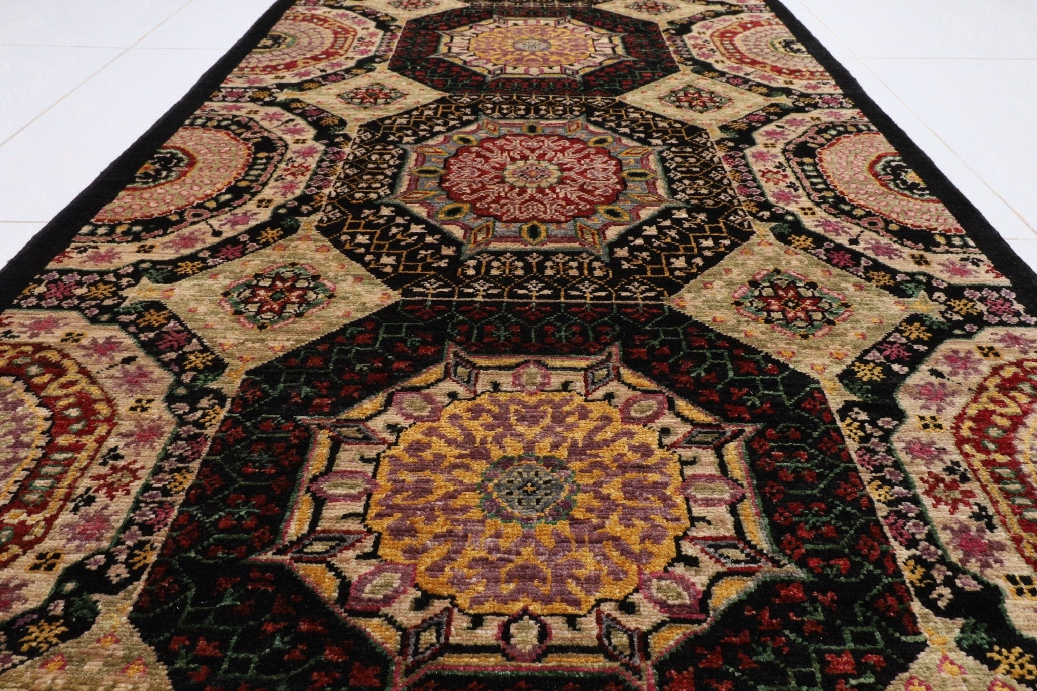 Mamluk Runner Rug - 100 x 289 cm, 3.4 x 9.6 ft - Jerm Rugs - Jerm Rugs